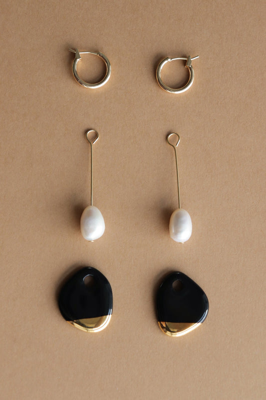 Arp Pearl And Porcelain Earrings - White