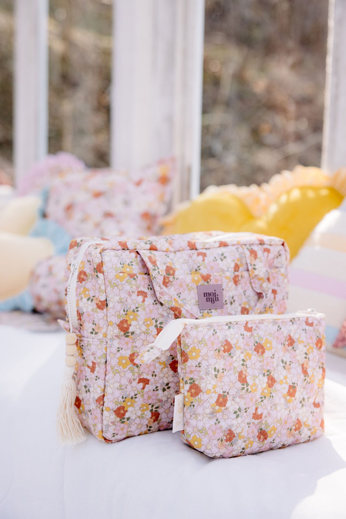 Make-Up Bag Set of 2 - Spring Garden