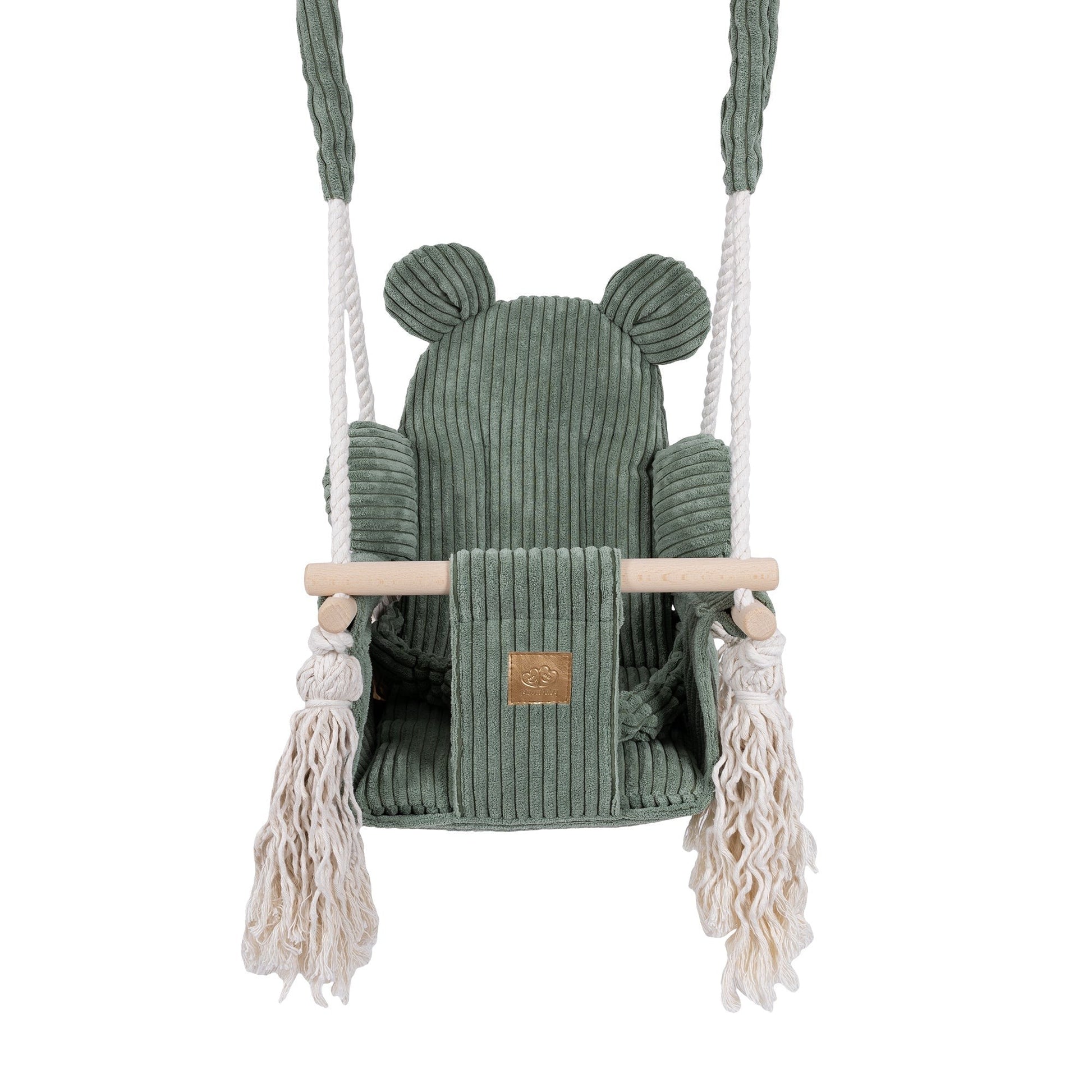 Indoor Baby Swing, Teddy - Olive Green