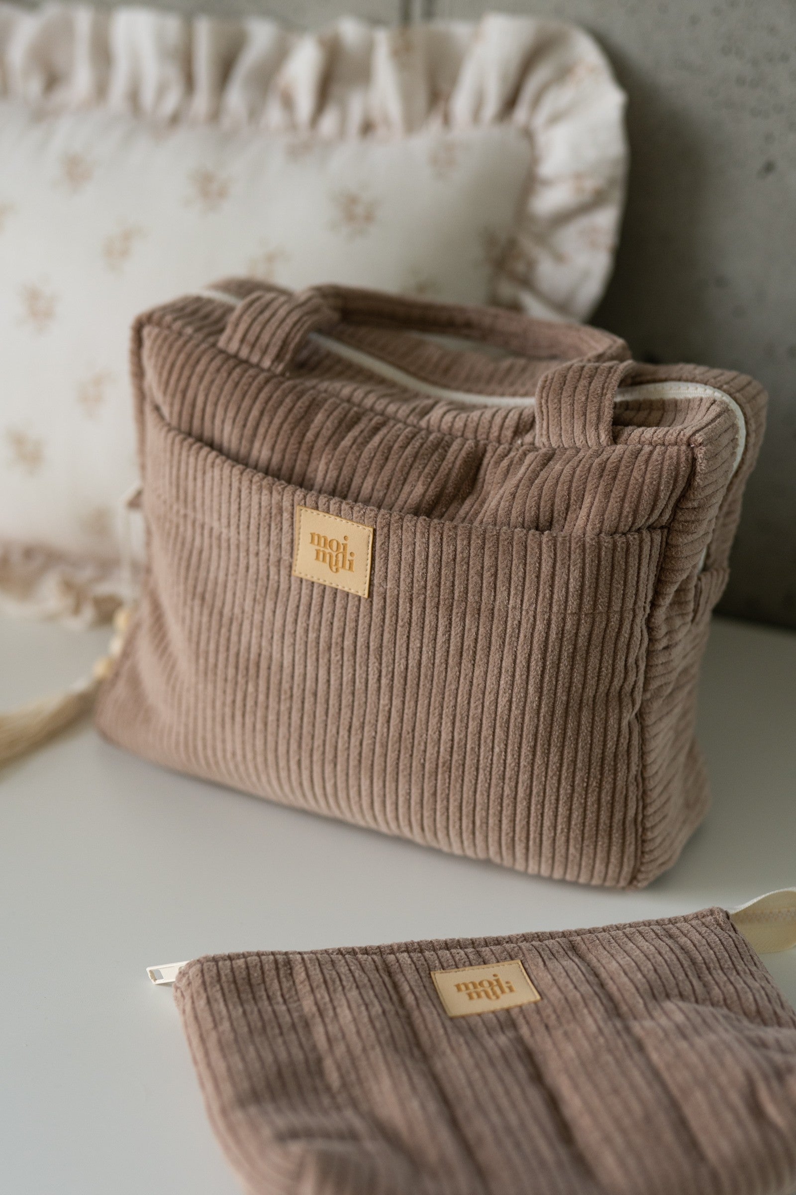 Make-Up Bag Set of 2 - Latte
