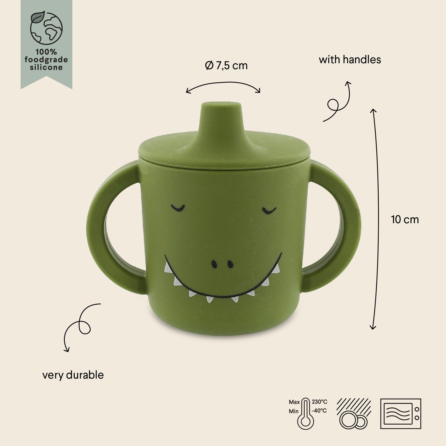 Silicone Sippy Cup - Mr. Dino